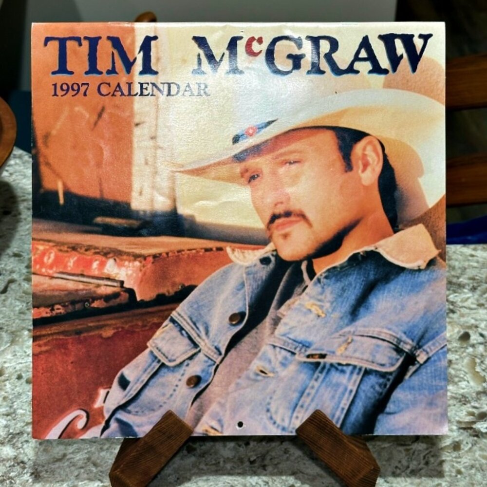 Vintage Tim McGraw Calendar 1997 Country Music Superstar Unused Unmarked